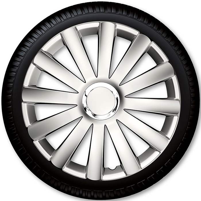 Coverline, 17" Spyder Pro Silver hjulkapselsett