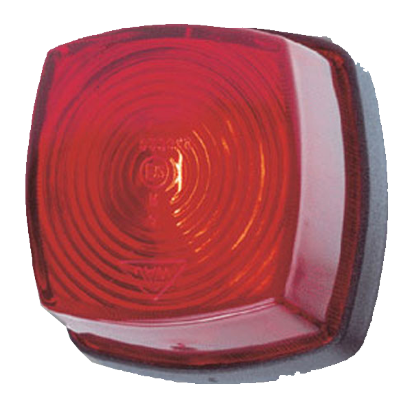 , Baklykt Rød 62x62mm