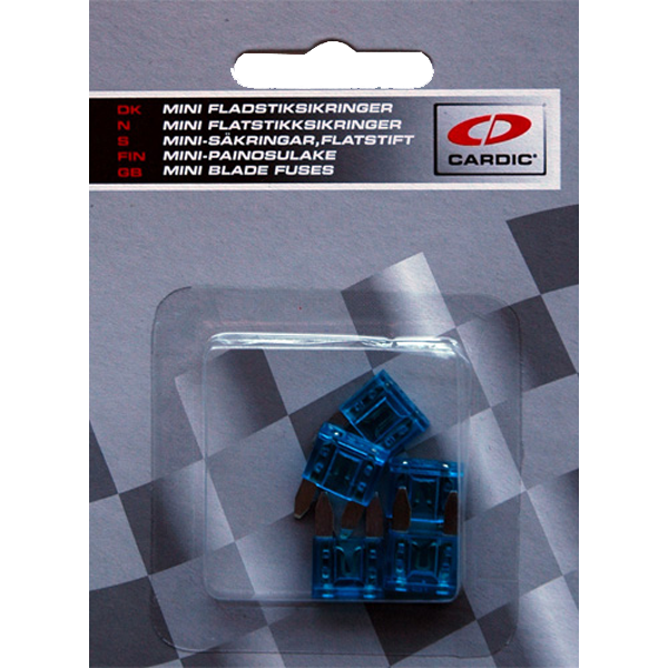Front, minisikringer 15 Amp ( 5 Stk. Pk. )