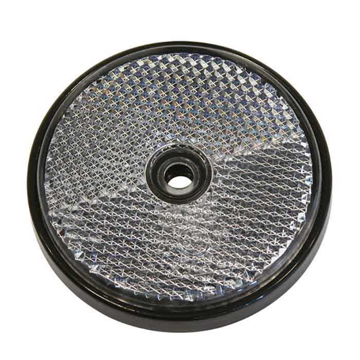 Carpoint, rund hvit refleks med diameter 68 mm, 2 stk.
