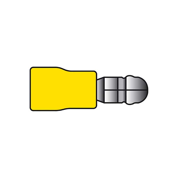 Carpoint, gule runde kabelsko 2,5–6 mm², 10 stk.