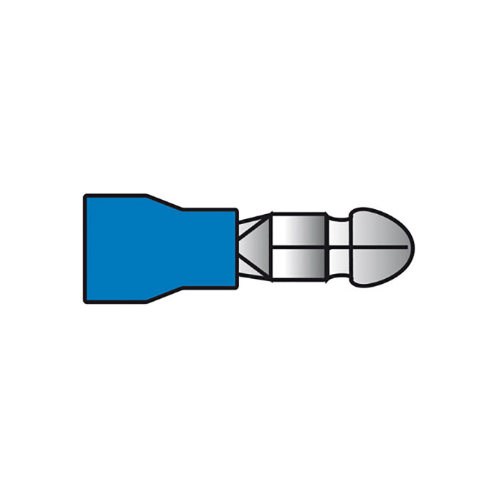 Carpoint, blå runde kabelsko for hann 1,5–2,5 mm², 10 stk.