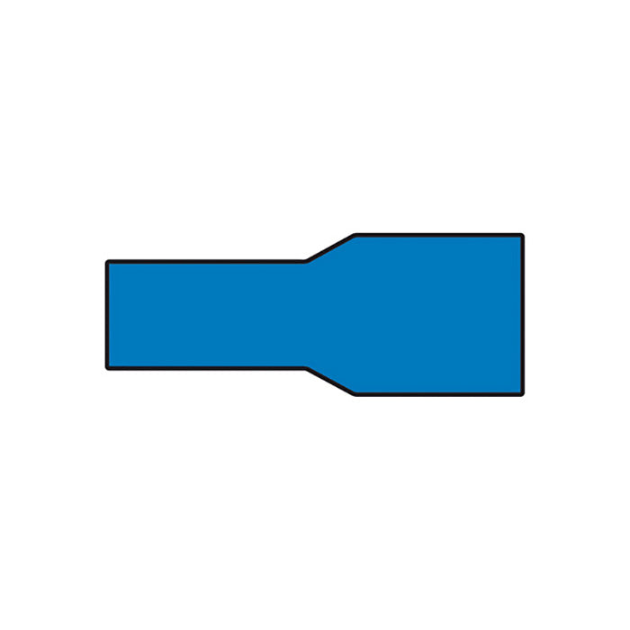 Carpoint, blå isolerte kabelsko, hunn, flate, 1,5–2,5 mm², 10 stk.