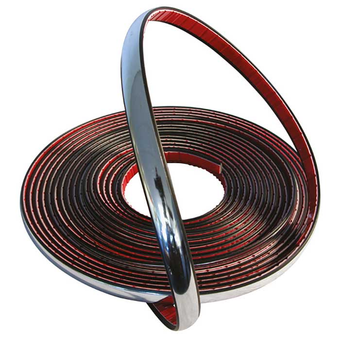 Carpoint, pyntelist i krom – 6 mm/8 meter