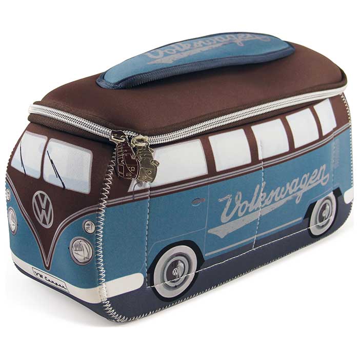 VW Collection, toalettmappe/kosmetikkmappe, blå/brun