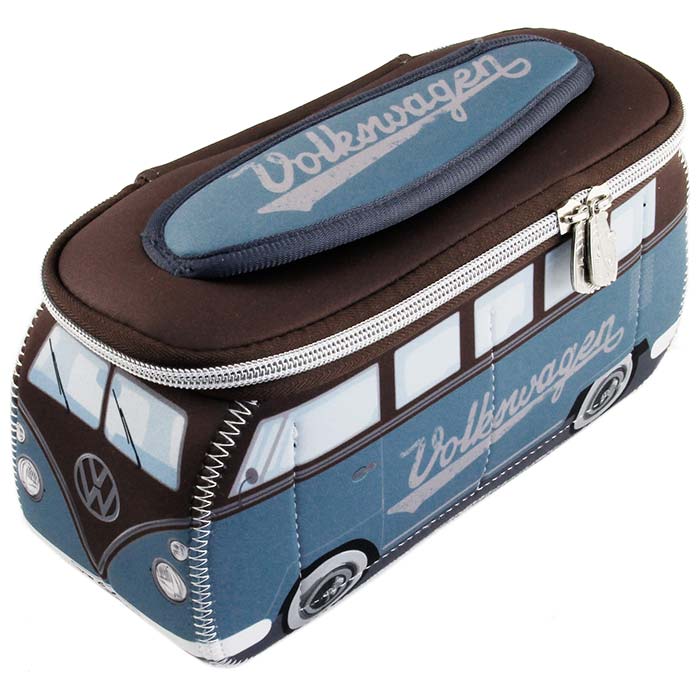 VW Collection, toalettmappe/kosmetikkmappe, blå/brun