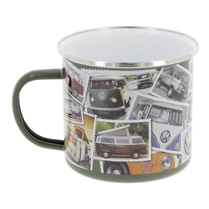 VW Collection, emaljekrus, VW T1-buss "stamps" 500ml