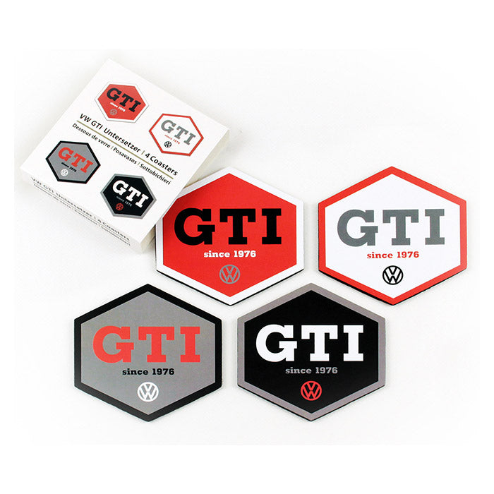 VW Collection, VW GTI flerfargede glassbrikker, 4 stk.