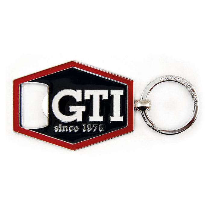 VW Collection, VW GTI nøkkelring sekskantet M. flaskeåpner, svart