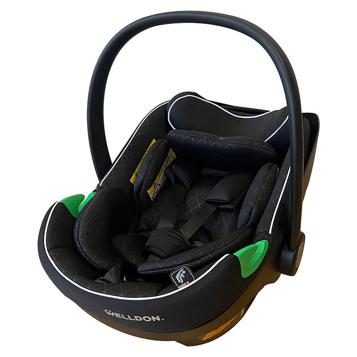 Welldon, WD033 bilstol med i-Size-base, gruppe 0+, svart stoff