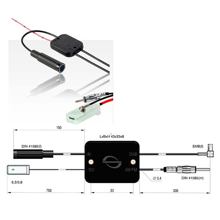 ACV, aktiv FM- og DAB-splitter