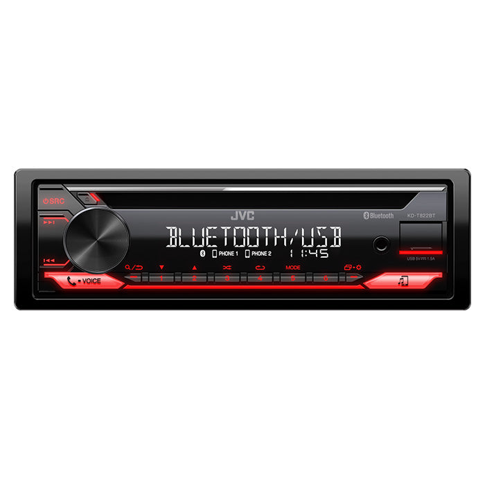 JVC, KD-T822BT CD/RDS-tuner med Bluetooth M