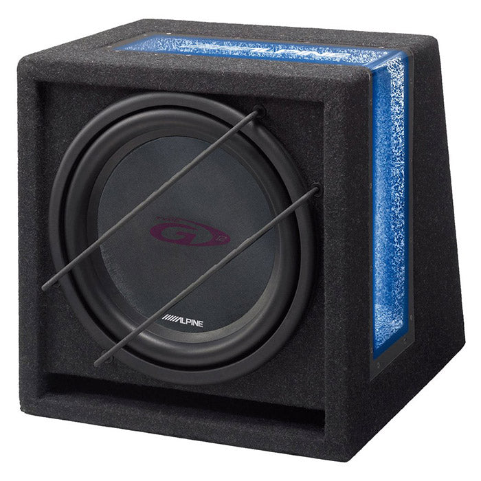 Alpine, 12" subwoofer i kabinett, 4 ohm