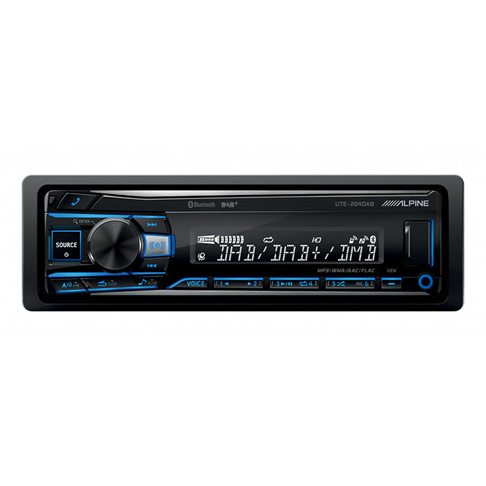 Alpine, UTE-204DAB-radio med iPod-, Bluetooth- og DAB-støtte