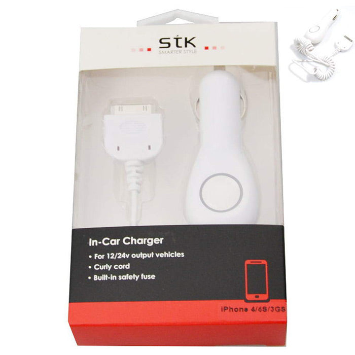 , Ladekabel 12/24 V iPhone 3/4 iPad/iPod — sett