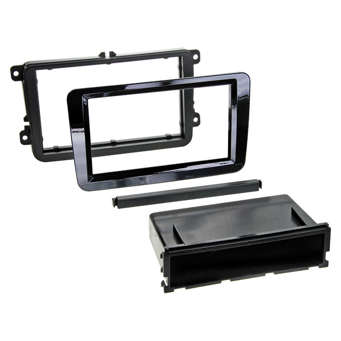 ACV, 2-DIN radioramme M/lomme Seat/skoda/vw piano sort