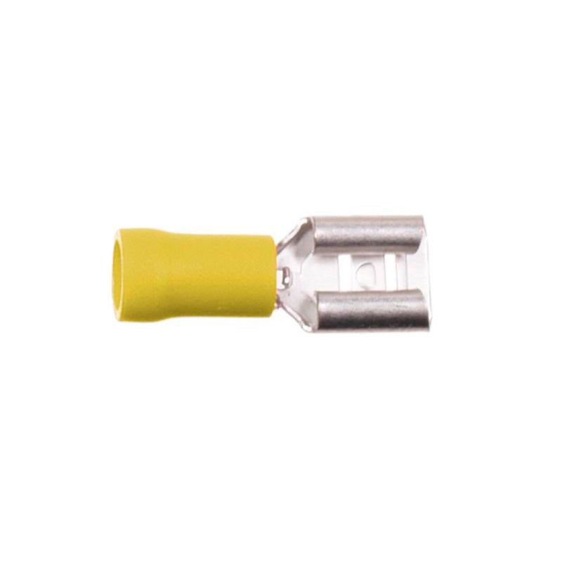 ACV, gule kabelsko 6,3 mm / 100 stk.