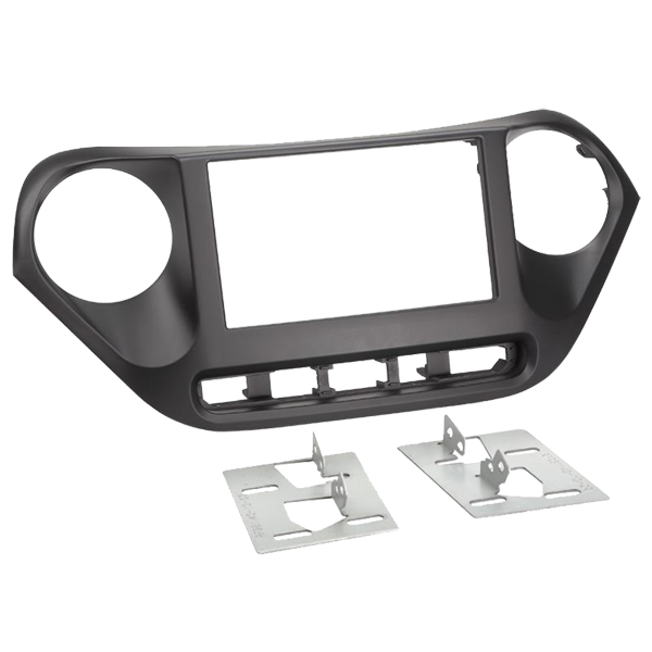 ACV, 2-DIN-radi**o**ramme 12/2019 sort — passer til Hyundai i10 11/2013-