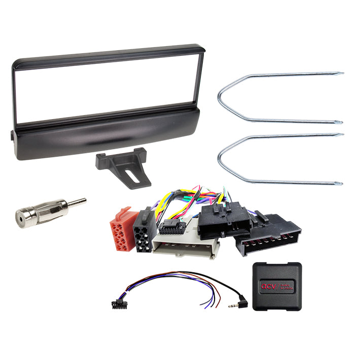 ACV, komplett 1-DIN-kit Ford svart 8Pin/8Pin/17Pin