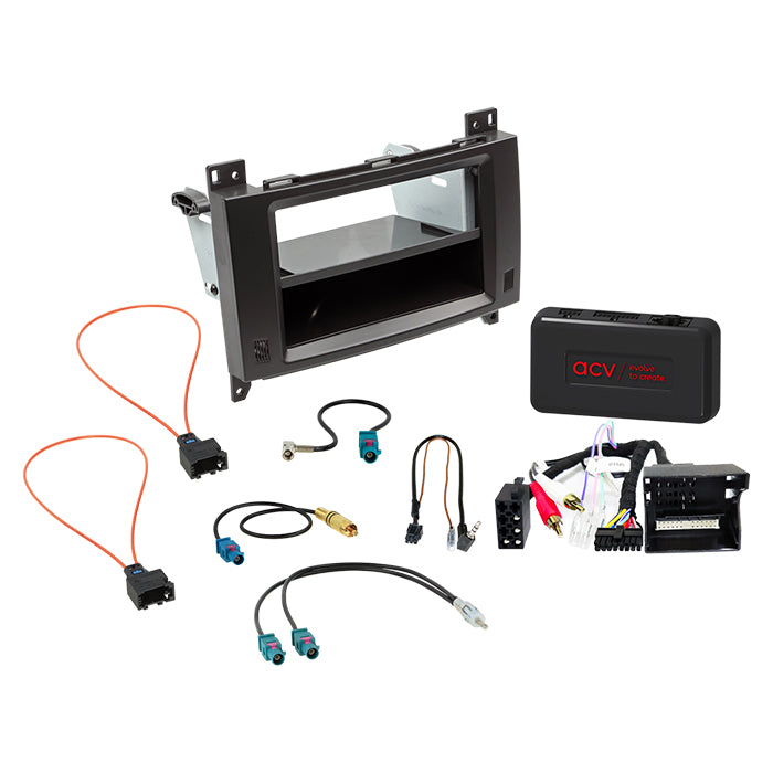 ACV, komplett 2-DIN-kit M. ramme Mercedes A-klasse/B-klasse /amp