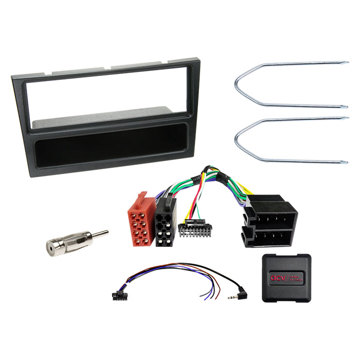 ACV, komplett 1-DIN-sett M. ramme Opel sort analog