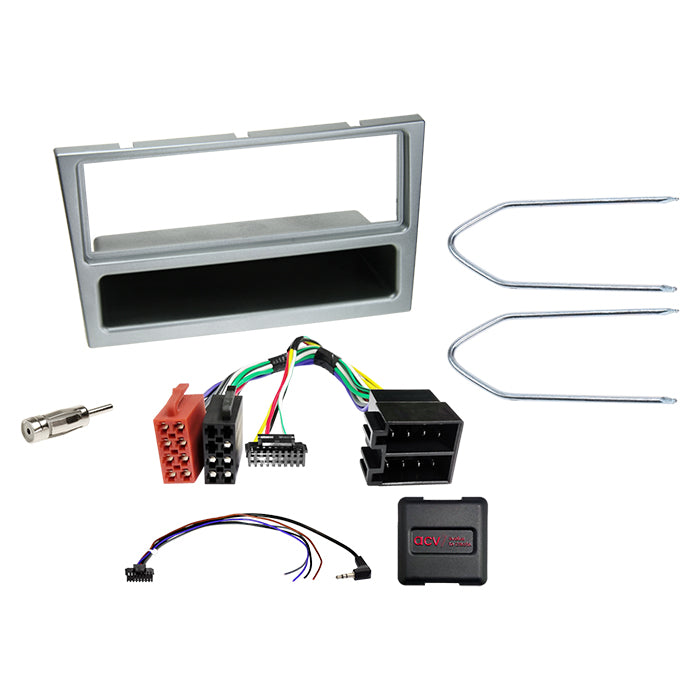 ACV, Komplett 1-DIN-sett M. ramme Opel matt krom analog