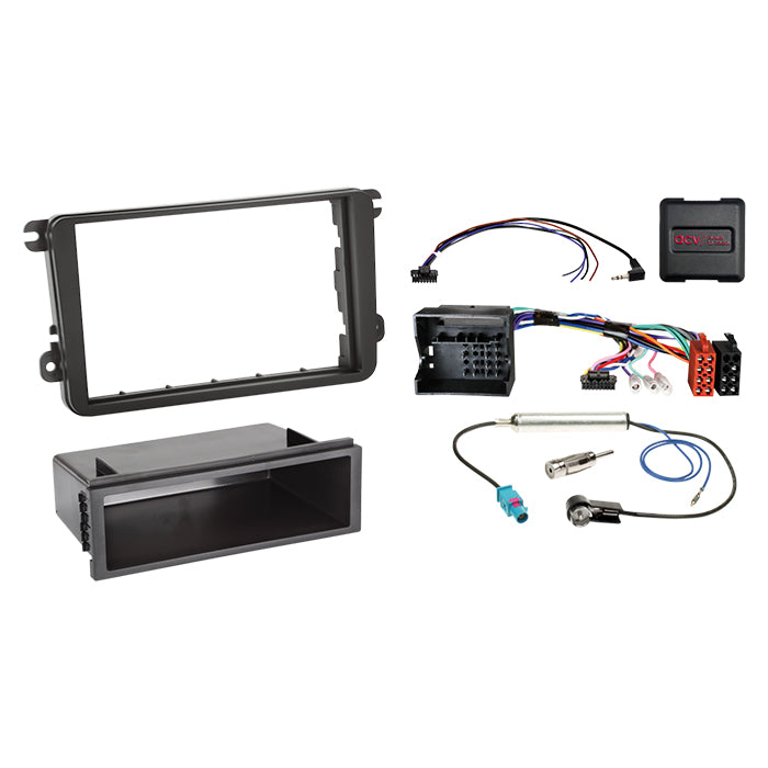 ACV, komplett 2-DIN-kit M. ramme Seat/skoda/vw