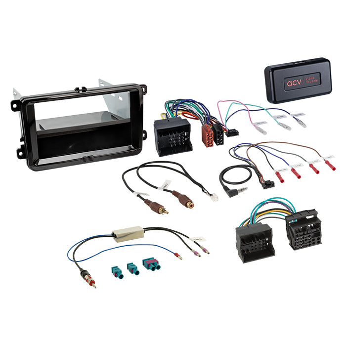 ACV, komplett 2-DIN kit M. plass for Skoda/VW Piano 40Pin/52Pin