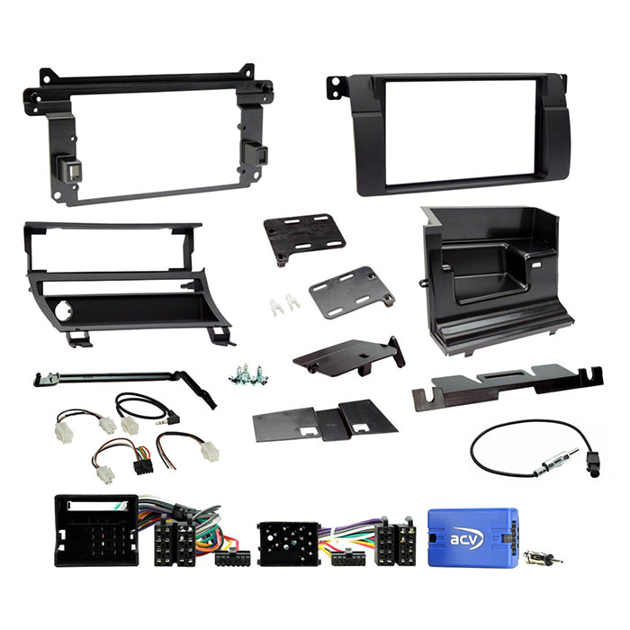 ACV, 2-DIN Kit Swc/antenne — Passer til BMW E46 1998-2007