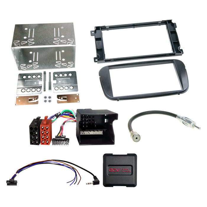 ACV, komplett 2-DIN-kit Ford forsk. sort /analogt