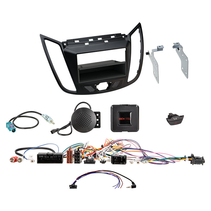 ACV, 2-DIN Kit M/lomme Ford C-MAX(DXA)/Kuga(DM2) rattbetjening