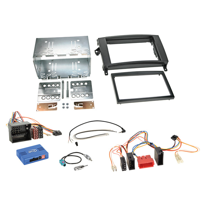 ACV, 2-DIN Kit Mercedes- Iso/mini ISO Quadlock Rattbetjening