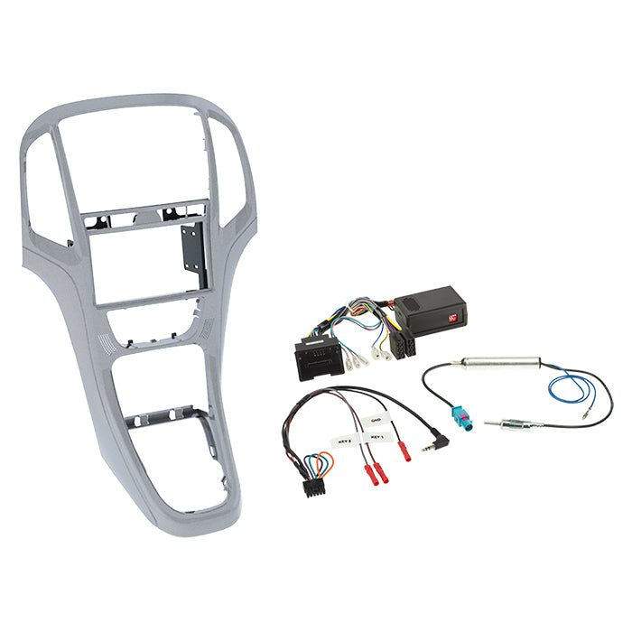ACV, 2-DIN Kit Platinsølv rattbetjening — Passer til Opel Astra J 2009-2018