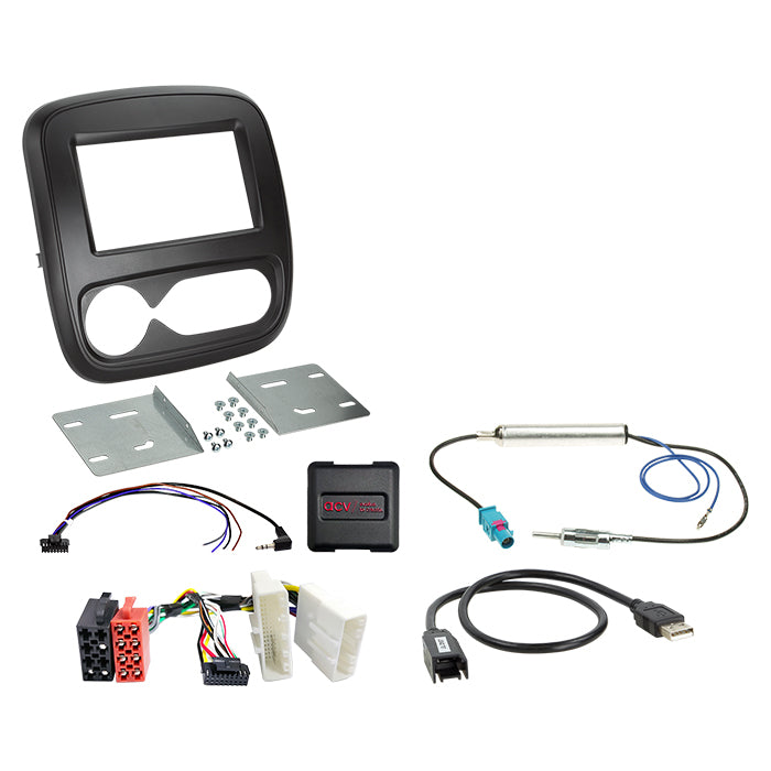 ACV, 2-DIN-sett Fiat/nissan/opel/renault M/klimakontroll