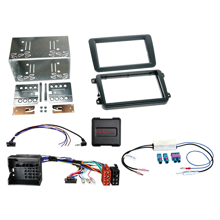 ACV, 2-DIN-sett Seat/skoda/vw forskjellige rattbetj./antenne