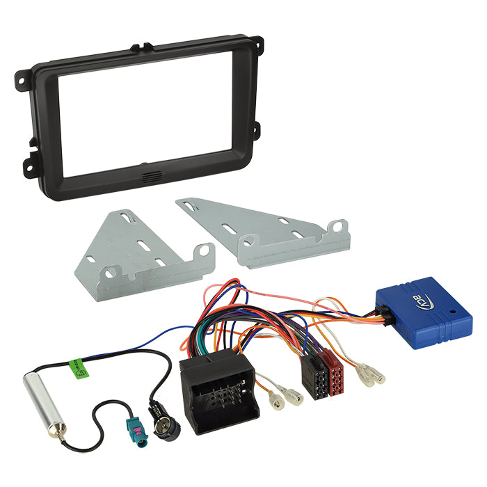 ACV, 2-DIN kit Seat/skoda/vw CAN-buss/antenne Sort