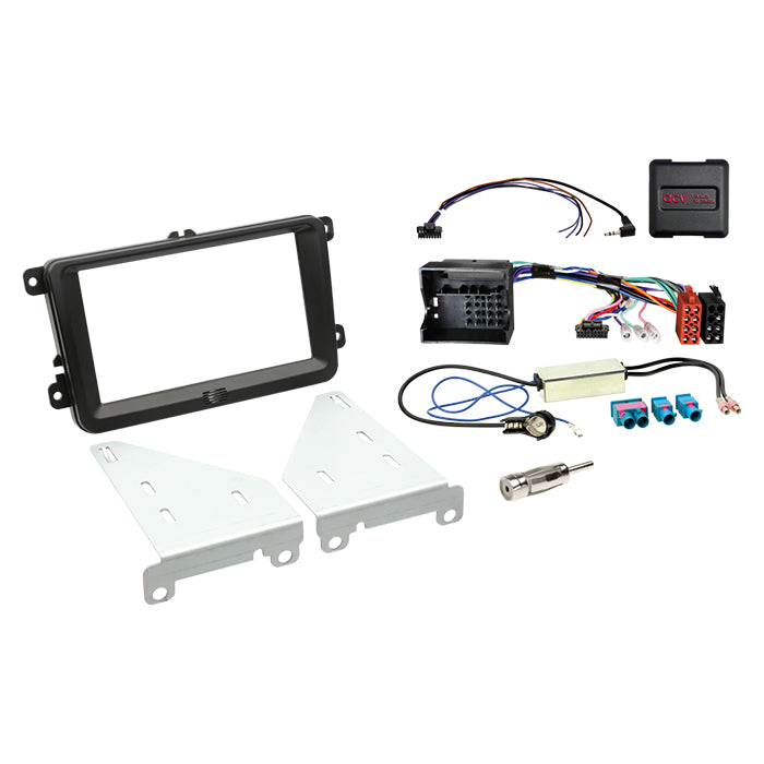 ACV, komplett 2-DIN-kit til Seat/skoda/vw (sett) svart