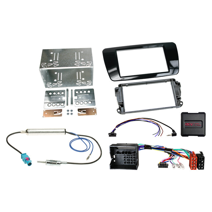 ACV, komplett 2-DIN kit piano sort — passer til Seat Ibiza 2008-2015