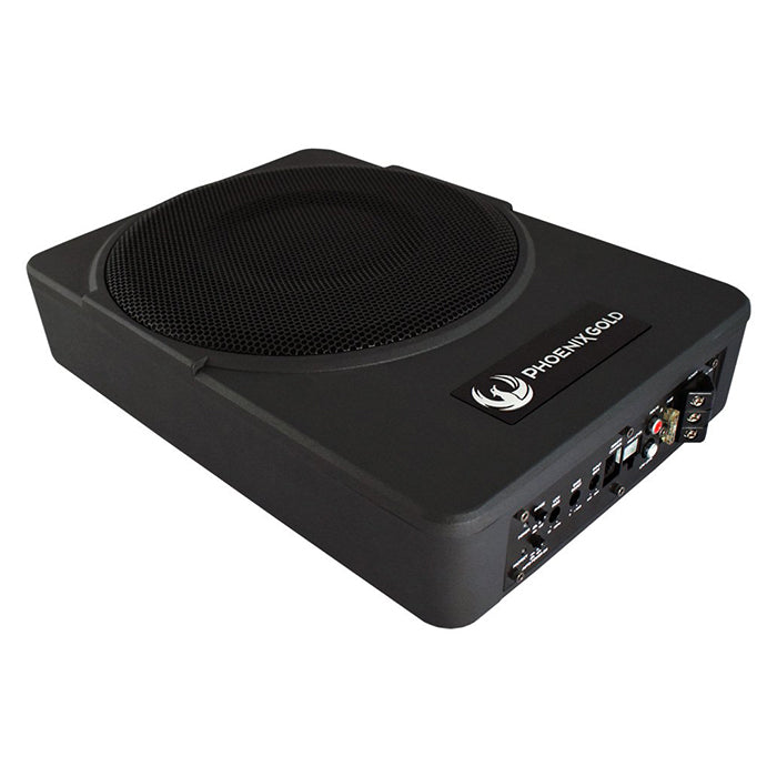 Phoenix Gold, 10” aktiv subwoofer under setet, 200 W RMS