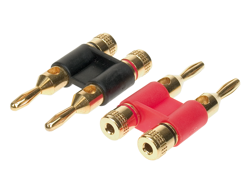 ACV, bananstikk dobbelt, 2 stk. Kabel maks. 10 mm²