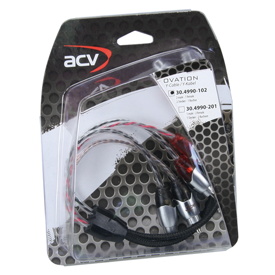 ACV, Y-phono-kabel 2 hunnkontakter → 4 hannkontakter Exclusive