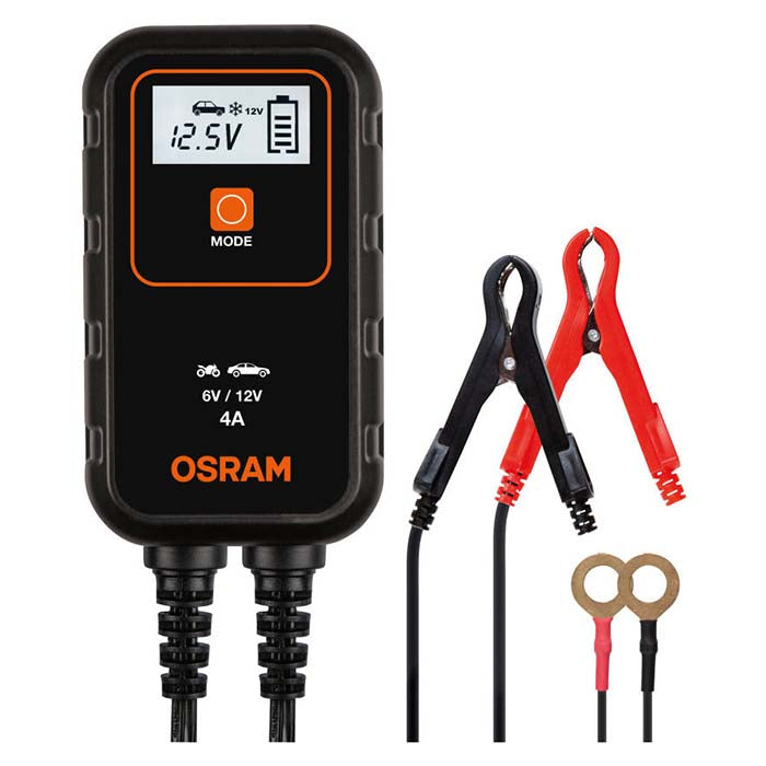 Osram, batterilader 4 A, 1,5 m kabel