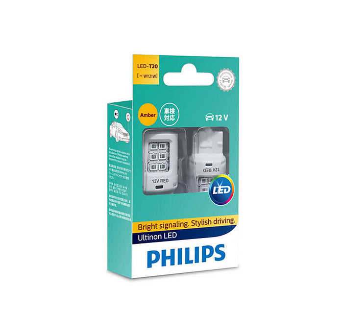 Philips, Ultinon LED W21W gul 12 V – sett