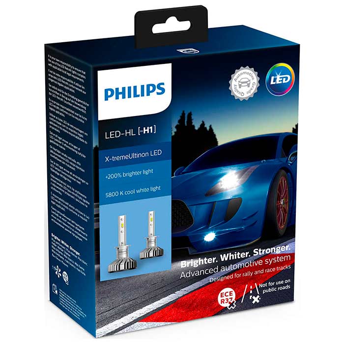 Philips X-tremeUltinon 5800K LED H1 – sett
