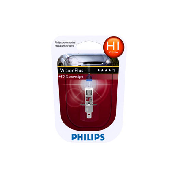 Philips, Visionplus H1 55W 12V – 1 stk.