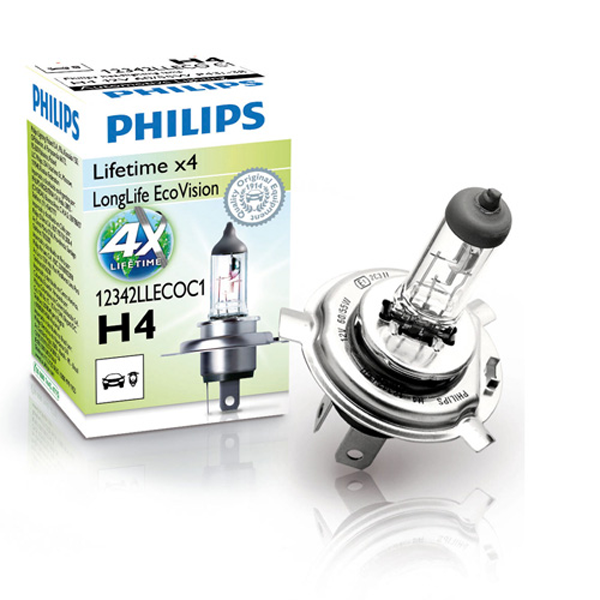Philips Longlife Ecovision H4 60/55W 12V – 1 stk.