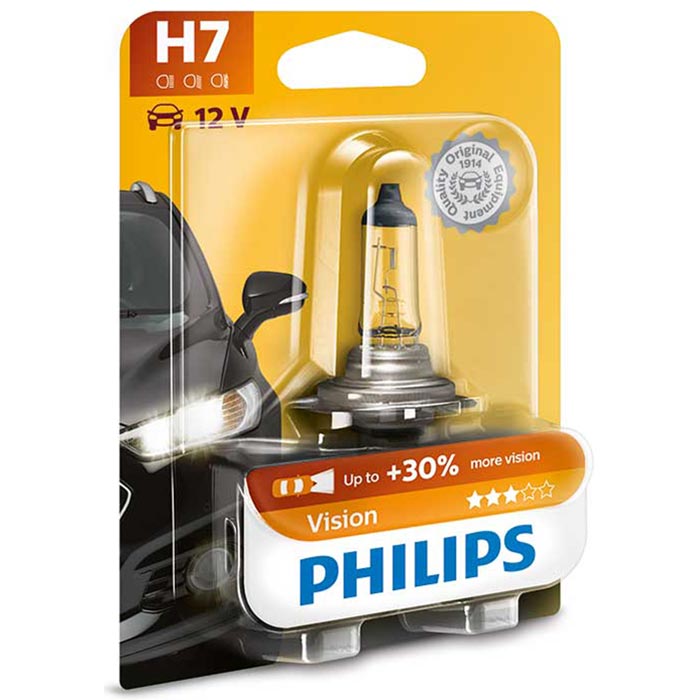 Philips Vision H7 55W 12V blisterpakning – 1 stk.