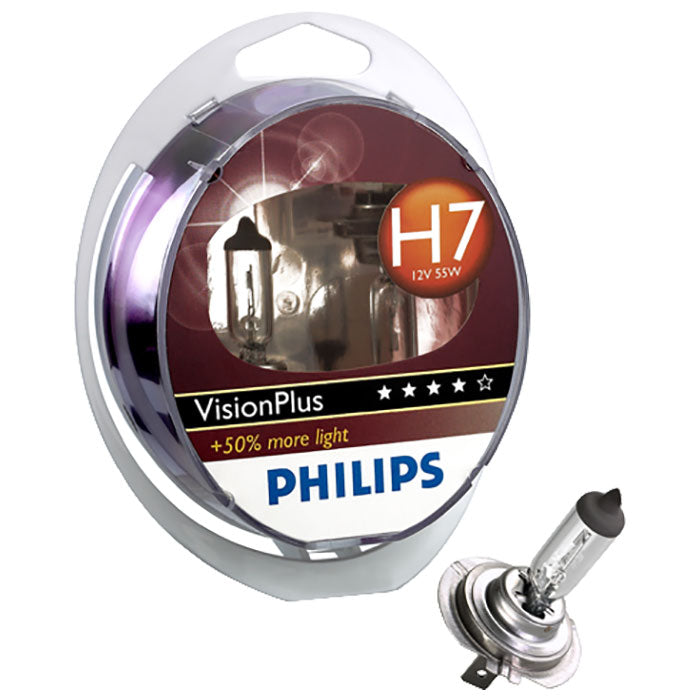 Philips, Visionplus H7 55W 12V (+60%) - Sett