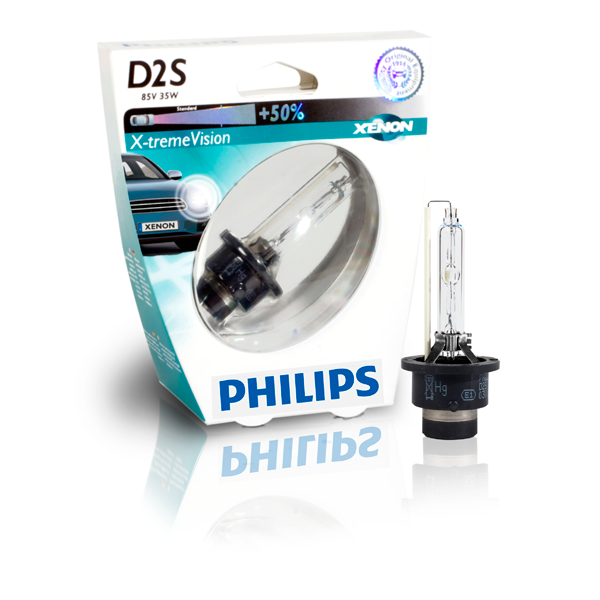 Philips D2S X-tremeVision xenon 35 W 12 V + 50 % – 1 stk.