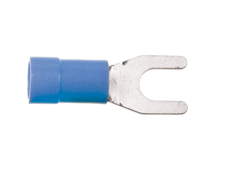 ACV, gaffelkontakt blå 4,3mm / 100 stk